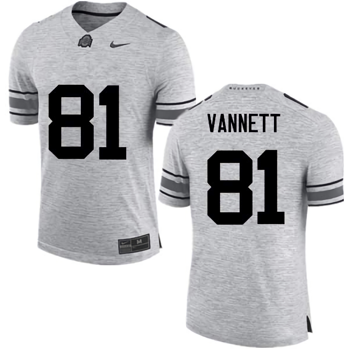 Nick Vannett Ohio State Buckeyes Men's NCAA #81 Nike Gray College Stitched Football Jersey XOJ6556GY